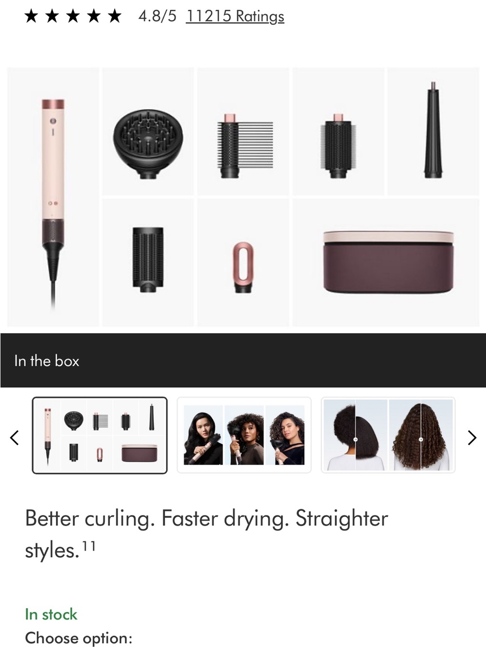 Dyson Hair Styler Set in Pink and Plum